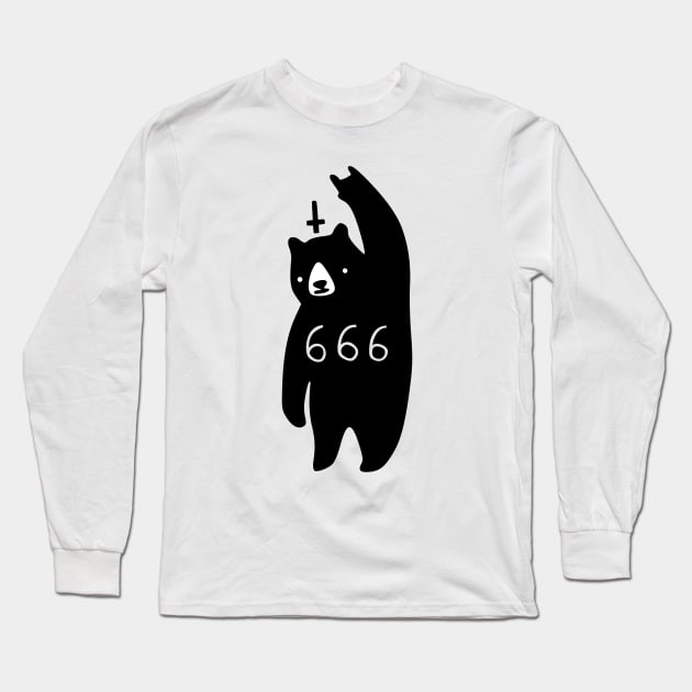 BLACK BEAR METAL Long Sleeve T-Shirt by obinsun